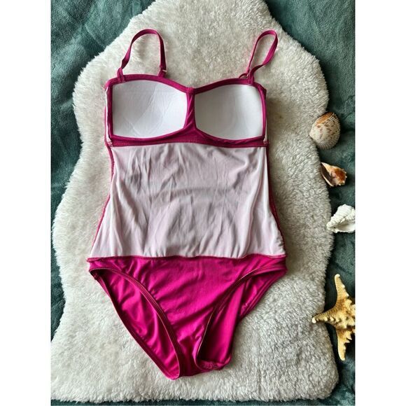 Tommy Bahama Fuchsia One Piece Ruffle Swimsuit size 8 - Picture 8 of 10